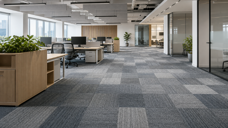¿Por qué son populares las losetas de moqueta en las oficinas?