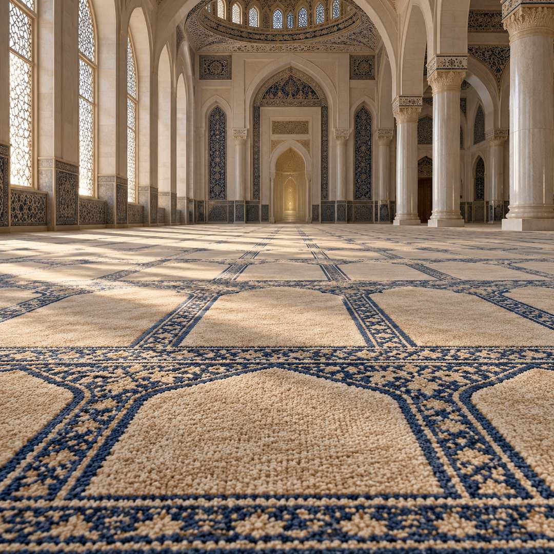 ¿Qué alfombra se utiliza en las mezquitas y salas de oración?