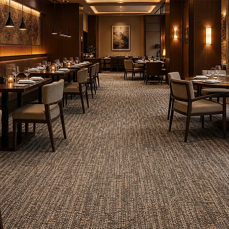 Alfombra duradera de pared a pared de PP para restaurante
