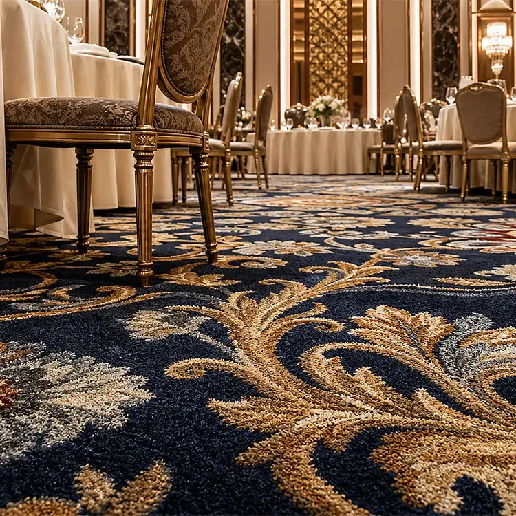Alfombra de pared a pared Axminster para salón de banquetes de lujo