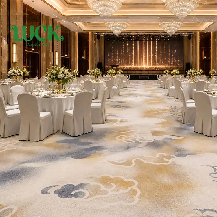 Alfombra de pared a pared impresa en lana para banquetes